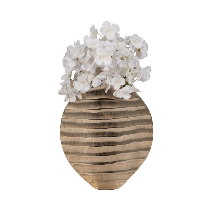 Metal, 12 Ombre Vase, Black/gold