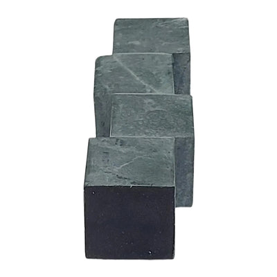 10x3 Stacked Cube Marble Taper Holder, Green