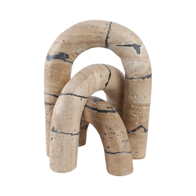 S/3 10 Gorda Crackle Travertine Arches