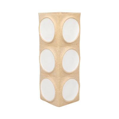 Ecomix, 21 Big Polka Dot Vase, Ivory