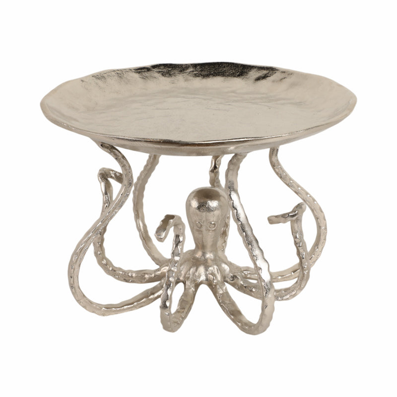 14 Octopus Holding Up Bowl, Silver