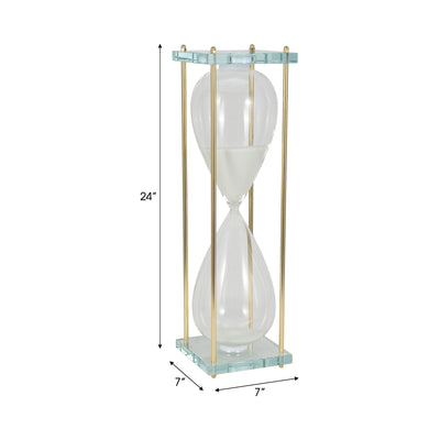 24 Reynolds Medium White & Gold Hourglass