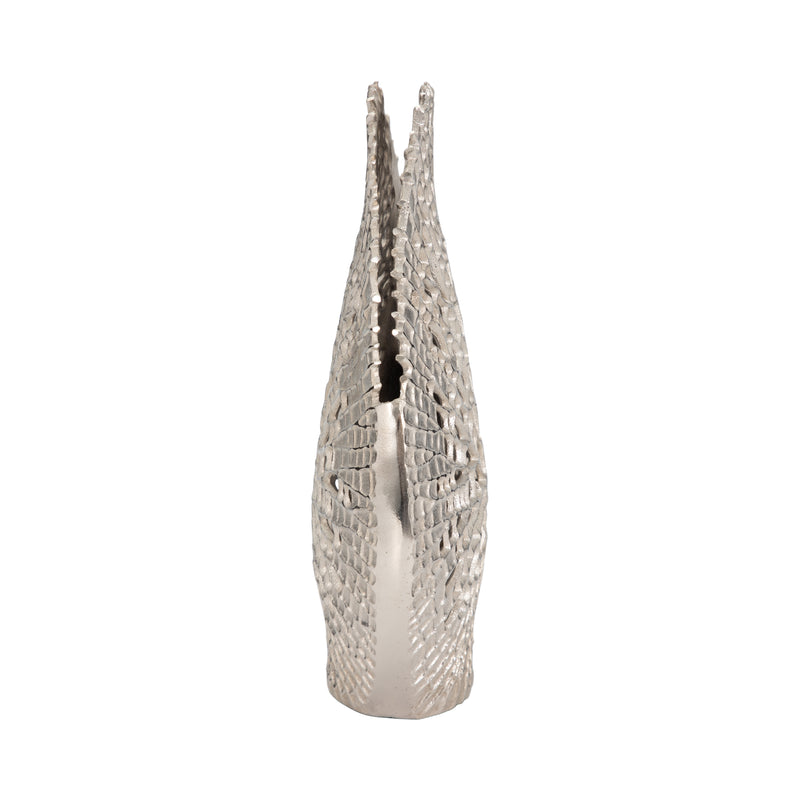 METAL, 18 CONTEMPORARY VASE, SILVER