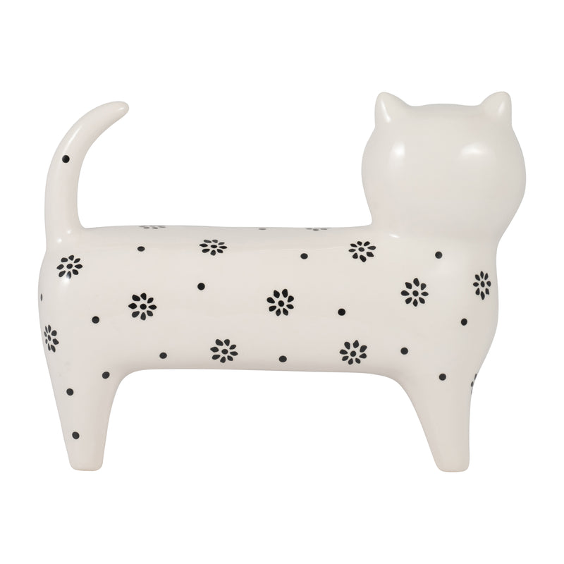 Cer, 8 Daisies Cat, White