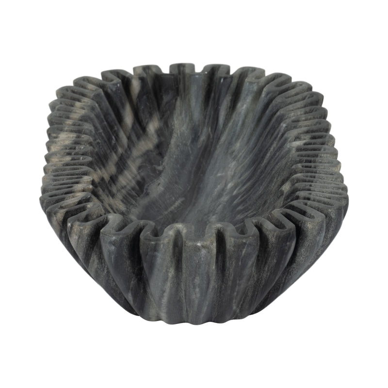 16 Arkin Wavy Marble Bowl, Gray