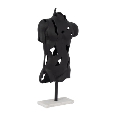 METAL, 23 CRACKED BUST ON STAND, BLACK