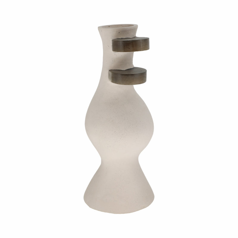 Ecomix, 18 Abstract Vase, Ivory