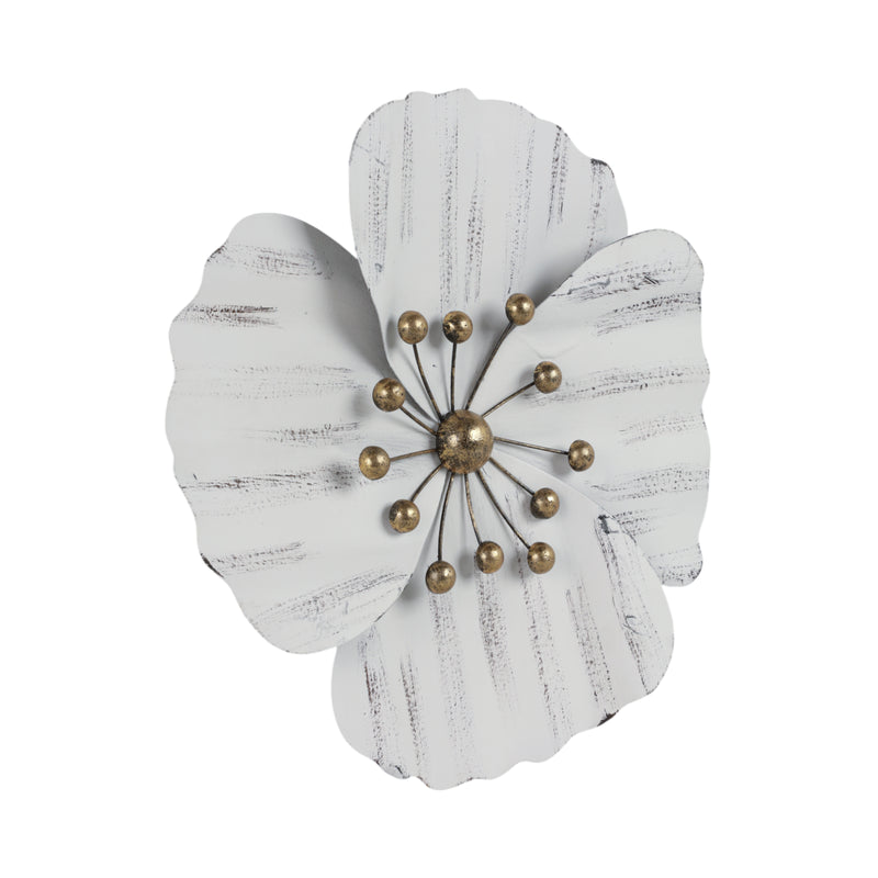 METAL 16 WALL FLOWER, WHITE,WB