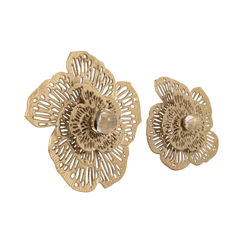 S/2 14/18 Salma Gold Wall Flowers