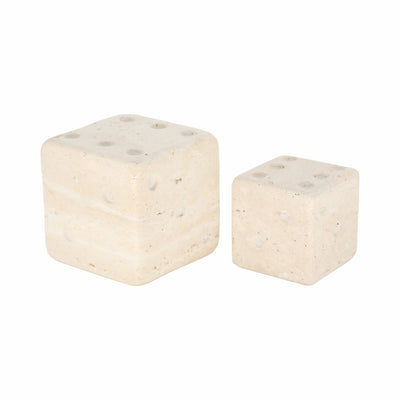 S/2 3/4 Mistry Travertine Dice