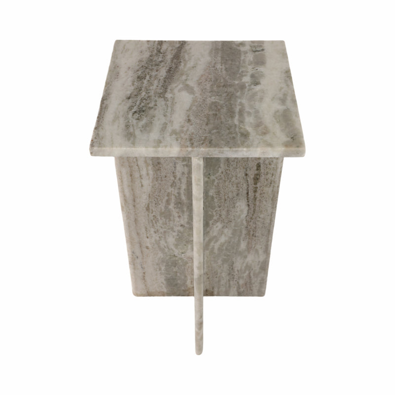 22 ROMMI SMALL MARBLE TABLE, WHITE