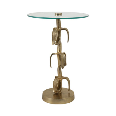 22x15 Bananas Accent Table, Gold Kd