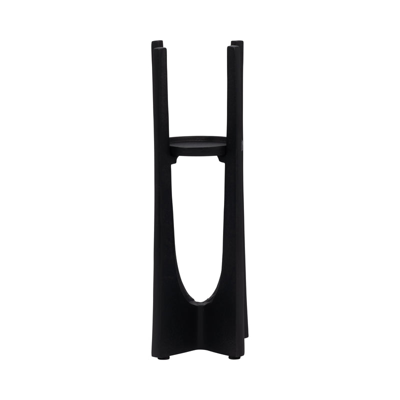 METAL, 12 PILLAR CANDLE HOLDER, BLACK