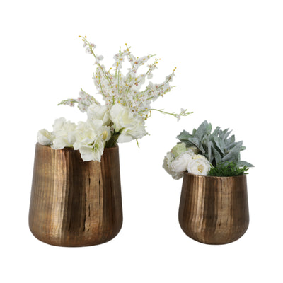 S/2 12/17 Kent Antique Bronze Planters