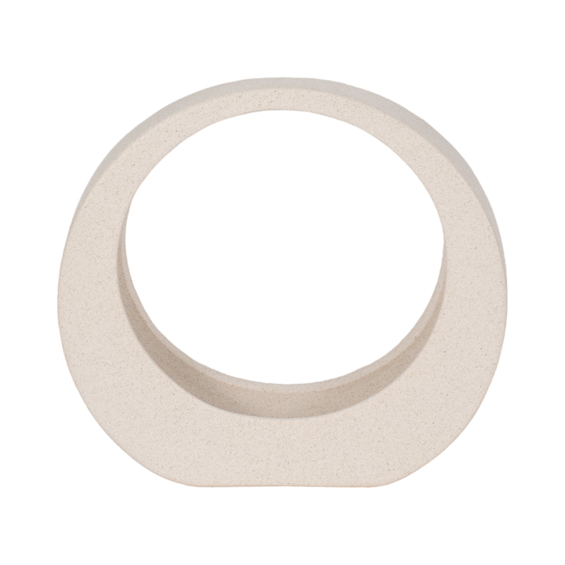 8 Sand Glaze Loop Object, White