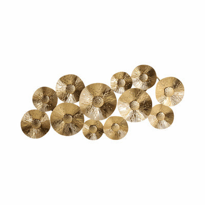 39 Gold Layered Discs Metal Wall D?cor, Gold