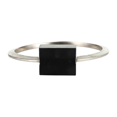 METAL,12,STANDING RING W/BASE ,NICKEL/BLACK