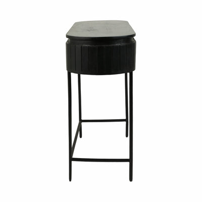 45x32 Ribbed Cabinet, Black