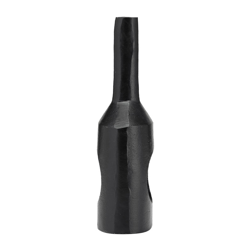 Metal,12H, Small Modern Open Cut Out Vase,Black