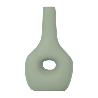 CER, 9 OPEN CUT-OUT NOMAD VASE, DARK SAGE