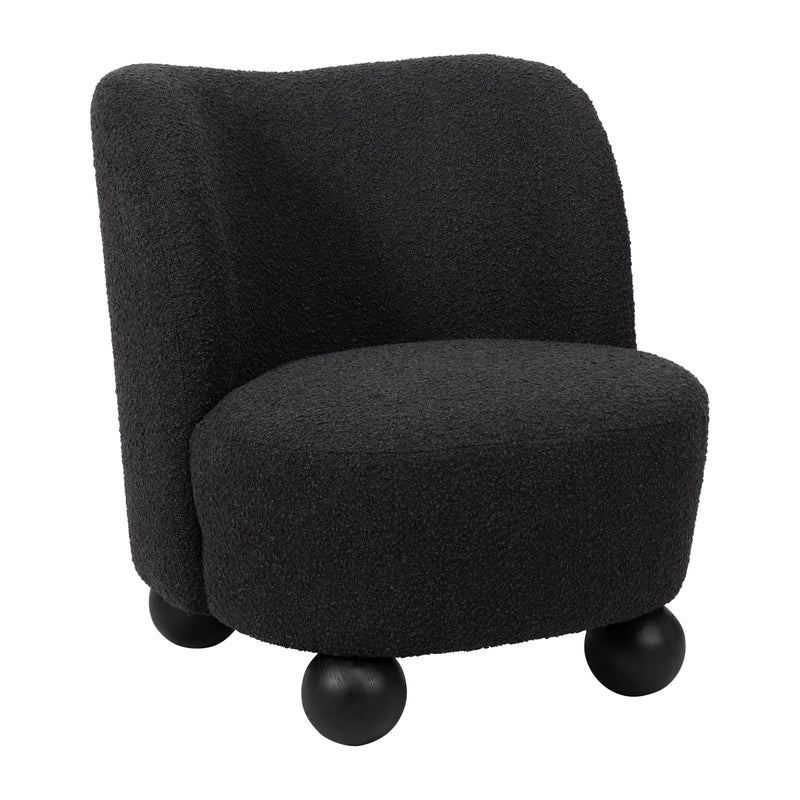 BALL-FOOT ACCENT CHAIR, BLACK