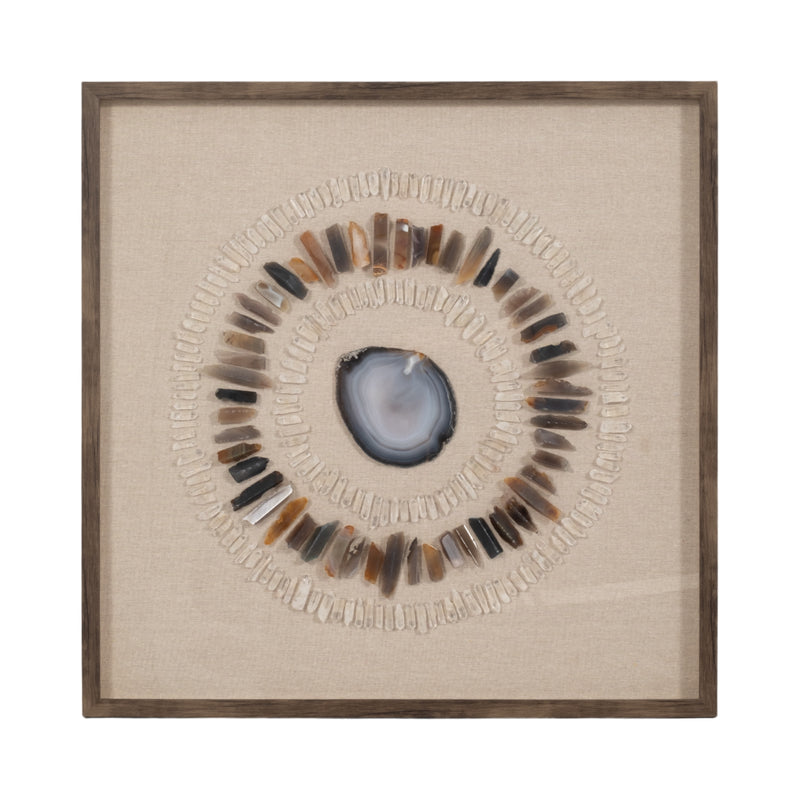 30x30 Henderson Agate And Crystal Shadow Box Wall