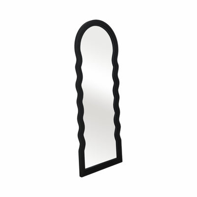 24x64 Layered Curvy Leaner Mirror, Black