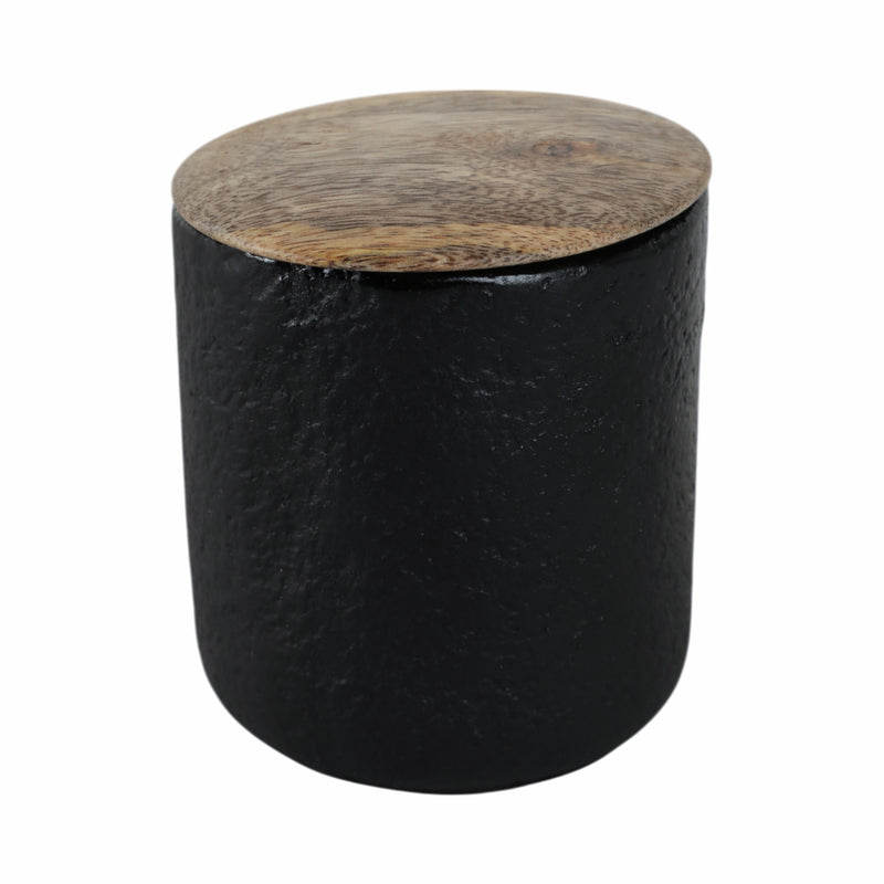 4 9 Oz Balsam & Myrrh Tall Candle With Lid, Black