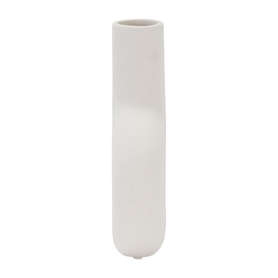 DOL, 8 OPEN CUT VASE, WHITE