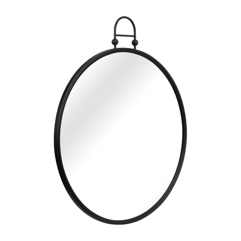 Metal, 31 Mirror Metal Hoop, Black Wb