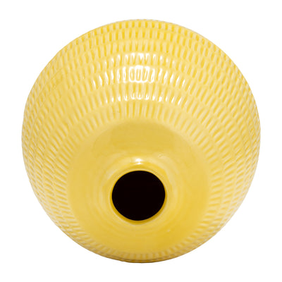 CER,7,STRIPE OVAL VASE,YELLOW