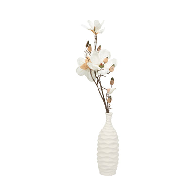 11 Horizontal Ribbon Vase Sand Texture, White