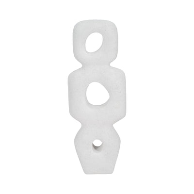 15 Textured Open Cut-out Totem Object, White