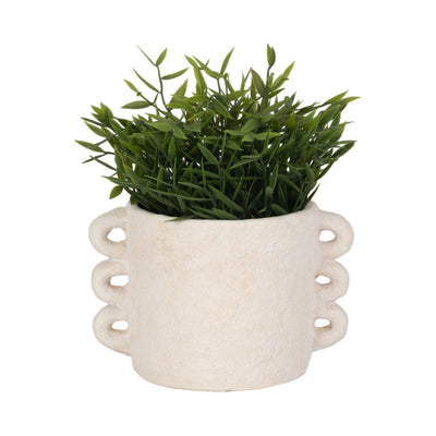 8 Arch Handle Planter, White