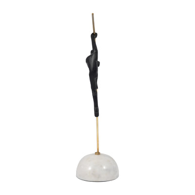 METAL, 16 GYMNAST ON POLE, BLACK/GOLD