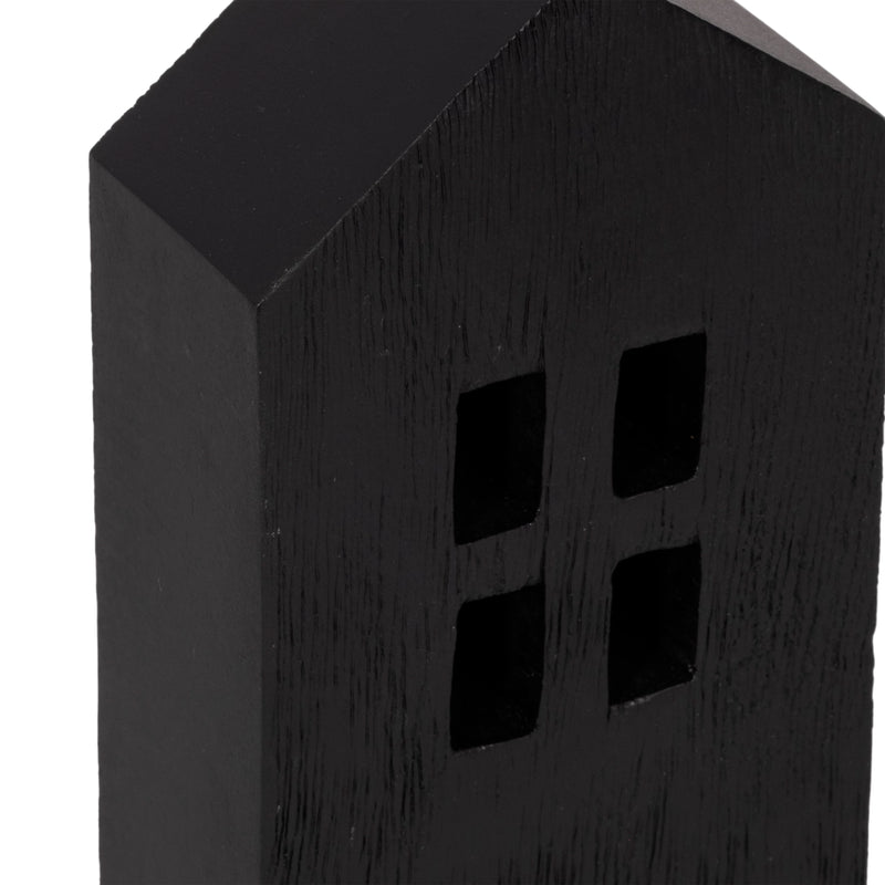 10 Wood House Decor, Black