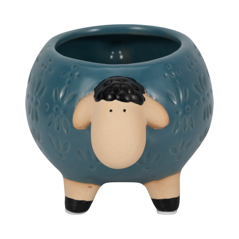 6 Sheep Planter, Blue