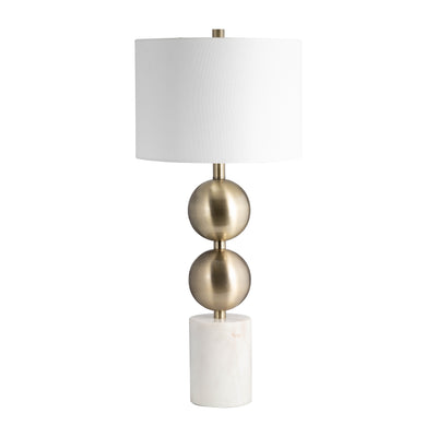 Marble, 30 Stacking Orbs Table Lamp, Gold/white