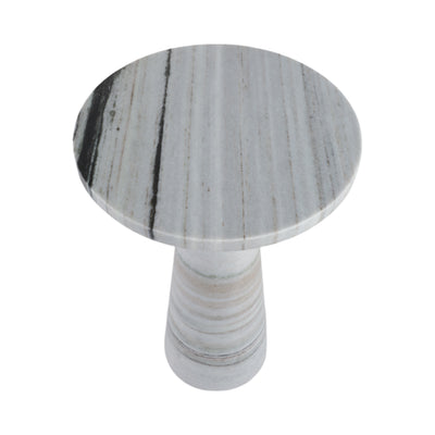 22 Panda Stone Marble Accent Table, Multi