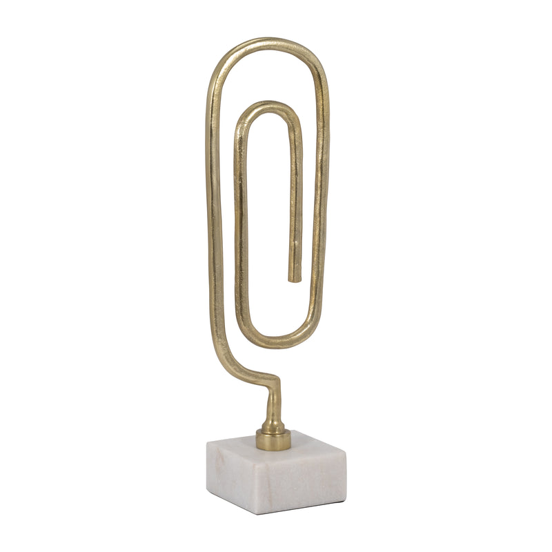 METAL, 18 PAPER CLIP SCULPTURE, GOLD