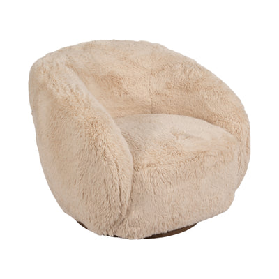 Roundback Swivel Chair, Sand