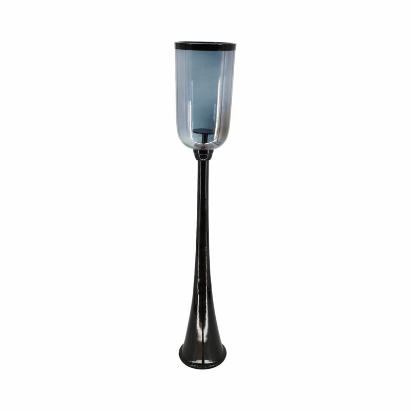 43 Ember Large Black Glass Candle Hurricane