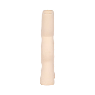 15 Open Cut-out Totem Object Sand Glaze, Ivory