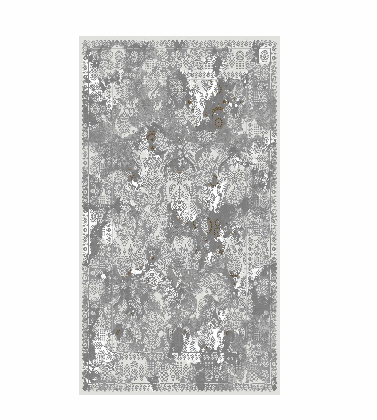 Gray and white  Rug