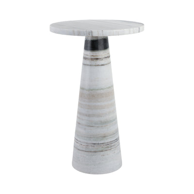 22 Panda Stone Marble Accent Table, Multi