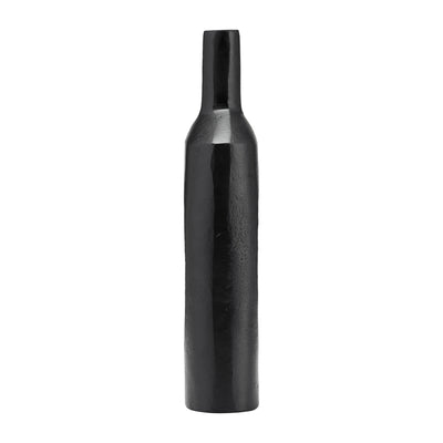 METAL,16H,TALL MODERN OPEN CUT OUT VASE,BLACK