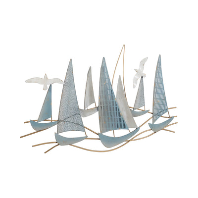 36 Sailboat Scene Metal Wall Decor, Multi Wb