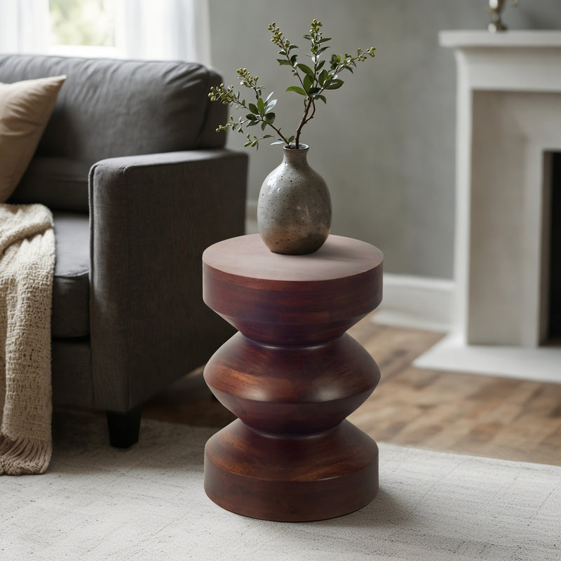 18 SOLID MANGO SIDE TABLE, WALNUT