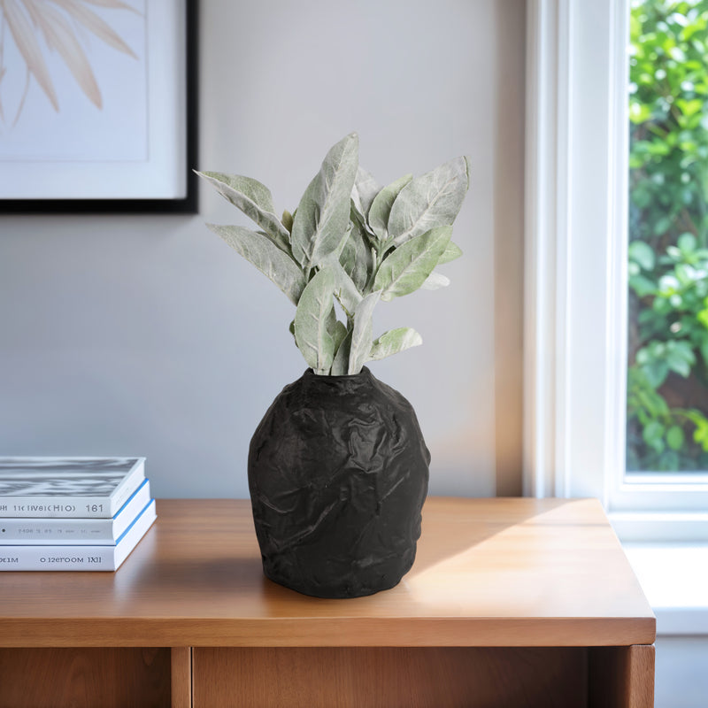 9 Cleo Small Black Ecomix Vase