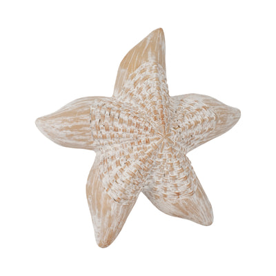 10 Resin Wicker Starfish, White